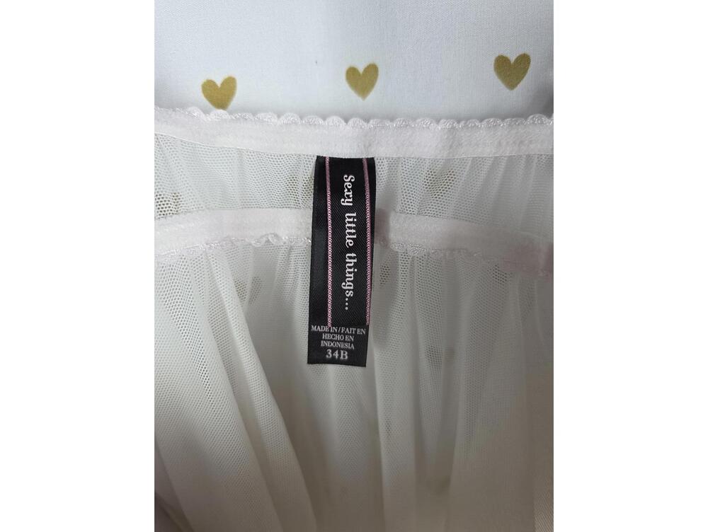 Victorias Secret SEXY LITTLE THINGS Bling Studded Babydoll Nightie Sheer 34B - Picture 4 of 7